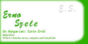 erno szele business card
